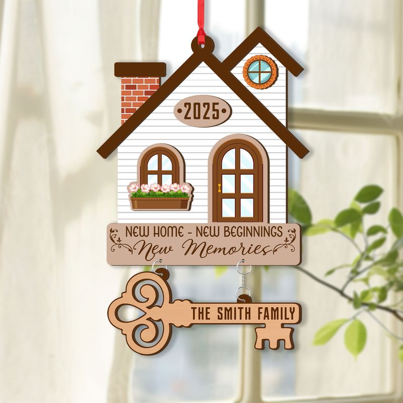 Personalized 2 Layered Piece Wooden Ornament