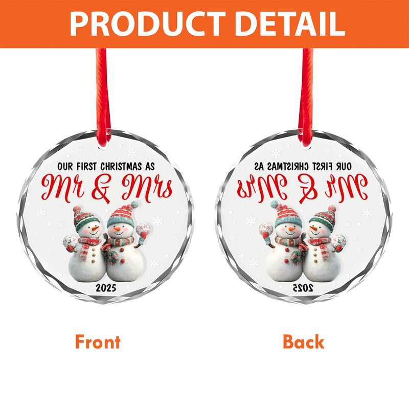 Personalized Round Glass Ornament