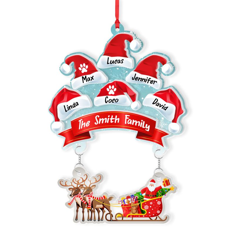 Personalized Acrylic Hanging Ornament – Custom Keepsake & Memorial Gift