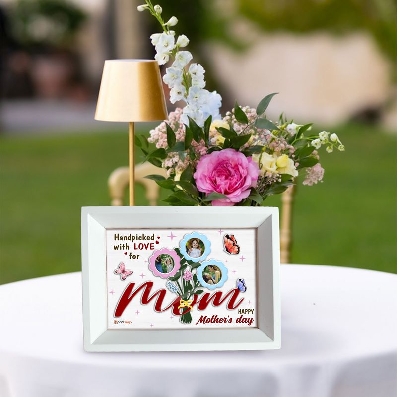 Personalized Wooden Frame with Acrylic Art – Layered Home Decor Gift