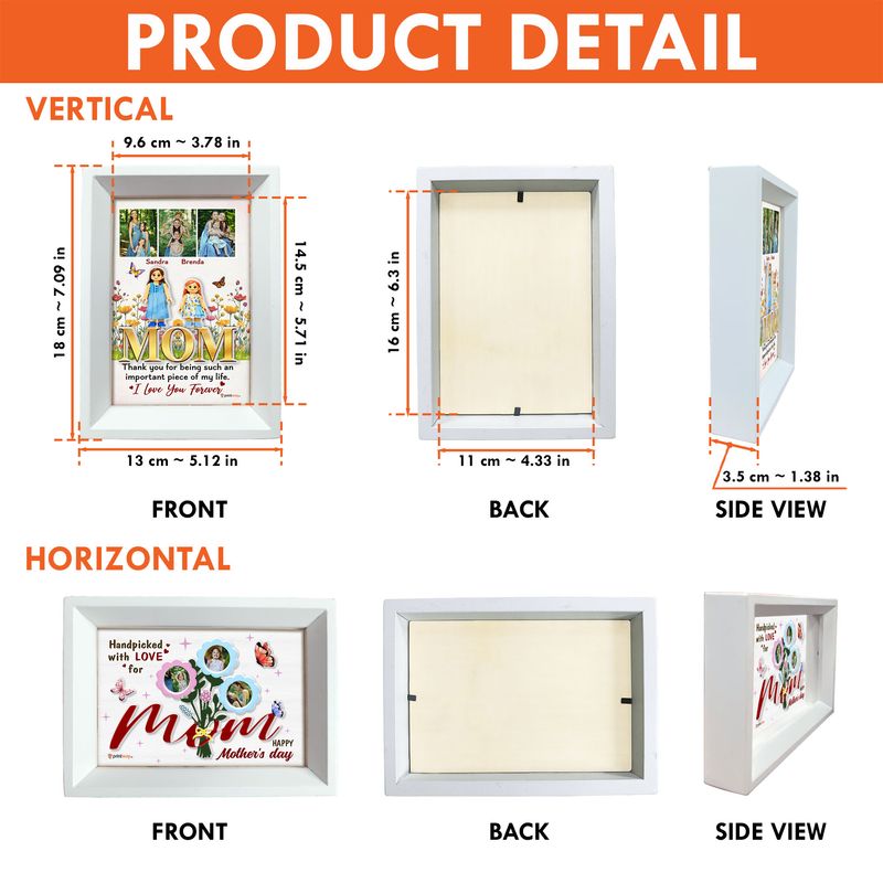 Personalized Wooden Frame with Acrylic Art – Layered Home Decor Gift