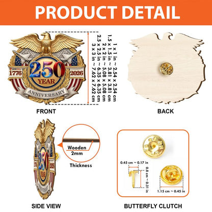 Personalized Wooden Lapel Pin