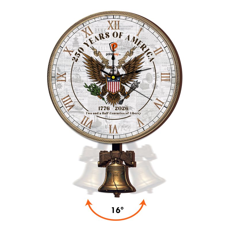 Custom Shape 1-Layer Wooden Pendulum Clock