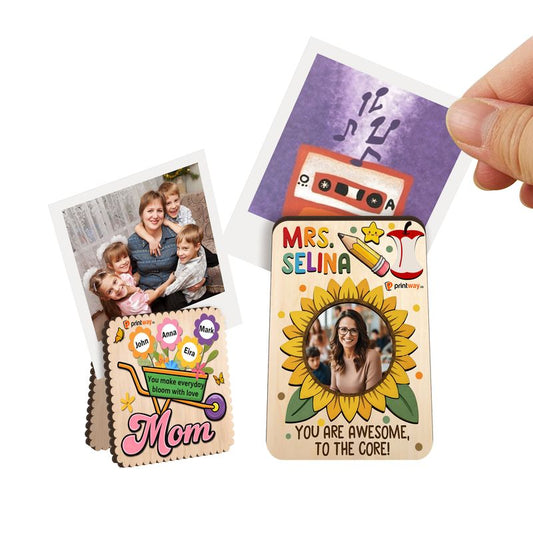 Custom Shape 1-Layer Wooden Photo Paper Clip