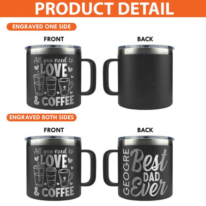 Personalized Engraved Stainless Steel Mug – Custom Insulated Gift