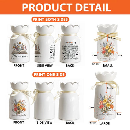 Personalized Ceramic Flower Vase – Custom Decorative Vase Home Decor Gift