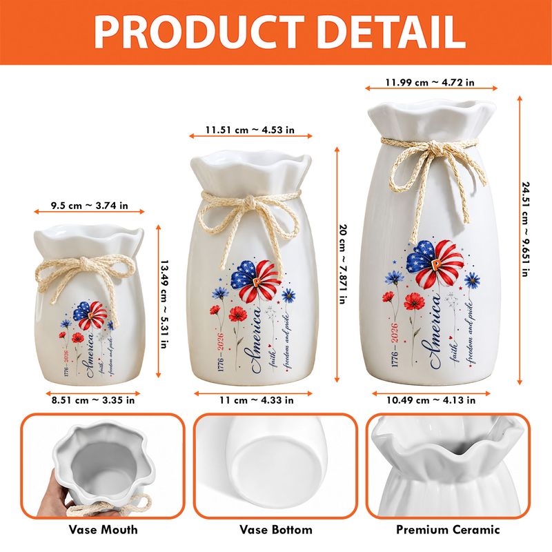 Personalized Ceramic Bloom Vase – Custom Flower Vase Home Decor Gift