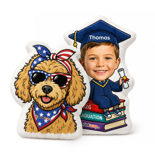 Personalized Photo Pillow – Soft Custom Shape Gift for Home Decor