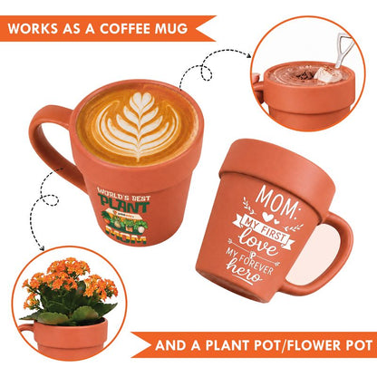 Personalized Ceramic Plant Pot Mug – Custom Gift for Plant Lovers