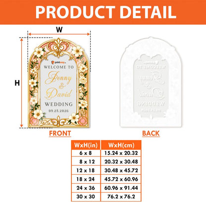Personalized Acrylic Wedding Sign – Custom Frosted Welcome & Anniversary Decor